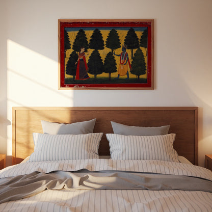 Radha Rejecting Krishna Art