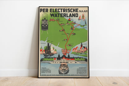 Waterland Tram Map Art