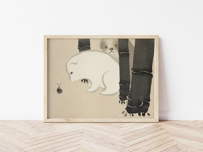 Dog and Snail from Momoyogusa