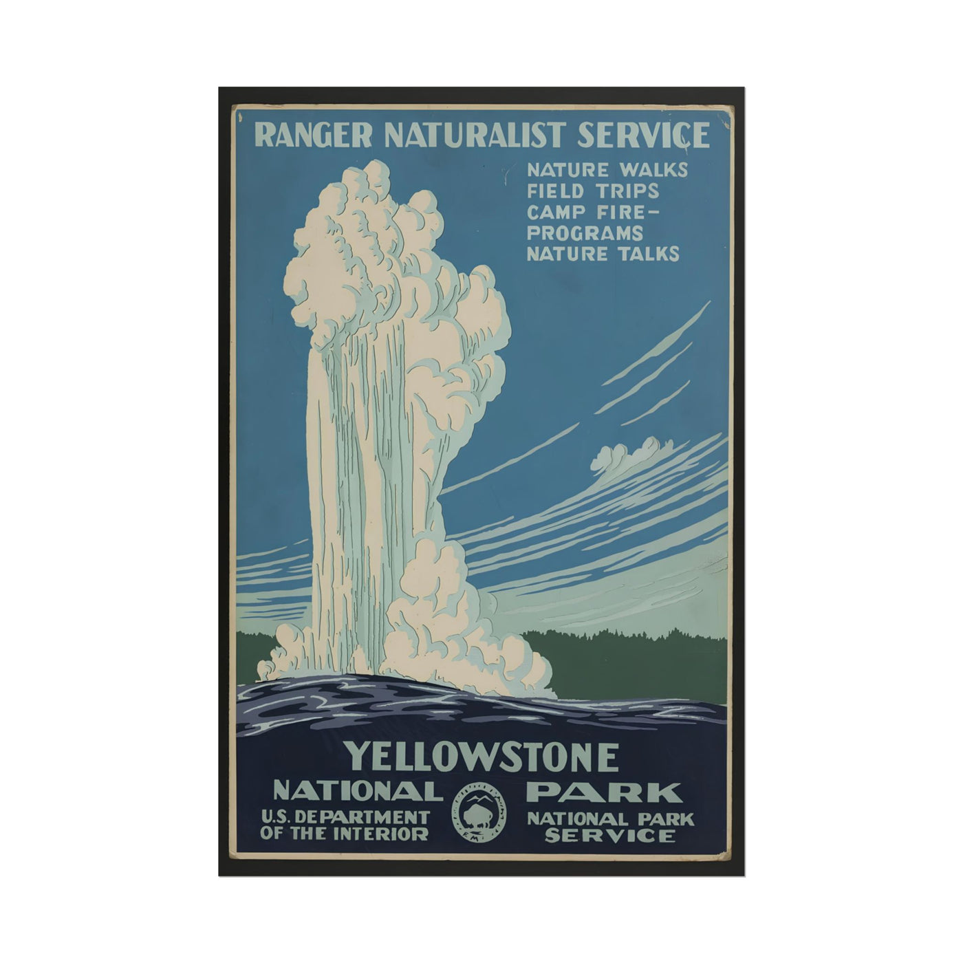 Vintage Yellowstone National Park Travel 12″×18″