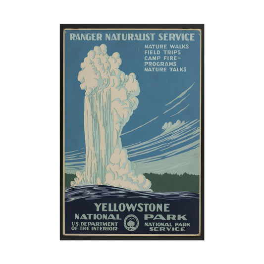 Vintage Yellowstone National Park Travel poster by Owen Jones - 12x18 inch print