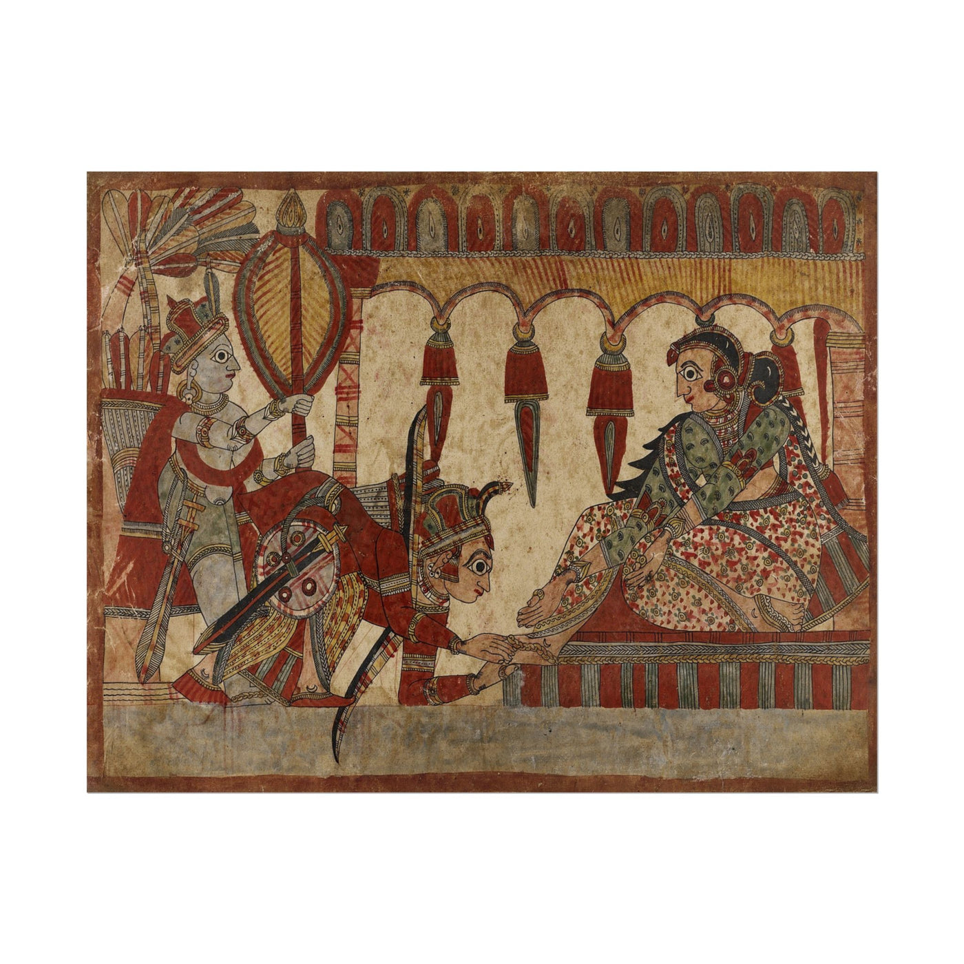 Abhimanyu Greets his Mother 14″×11″