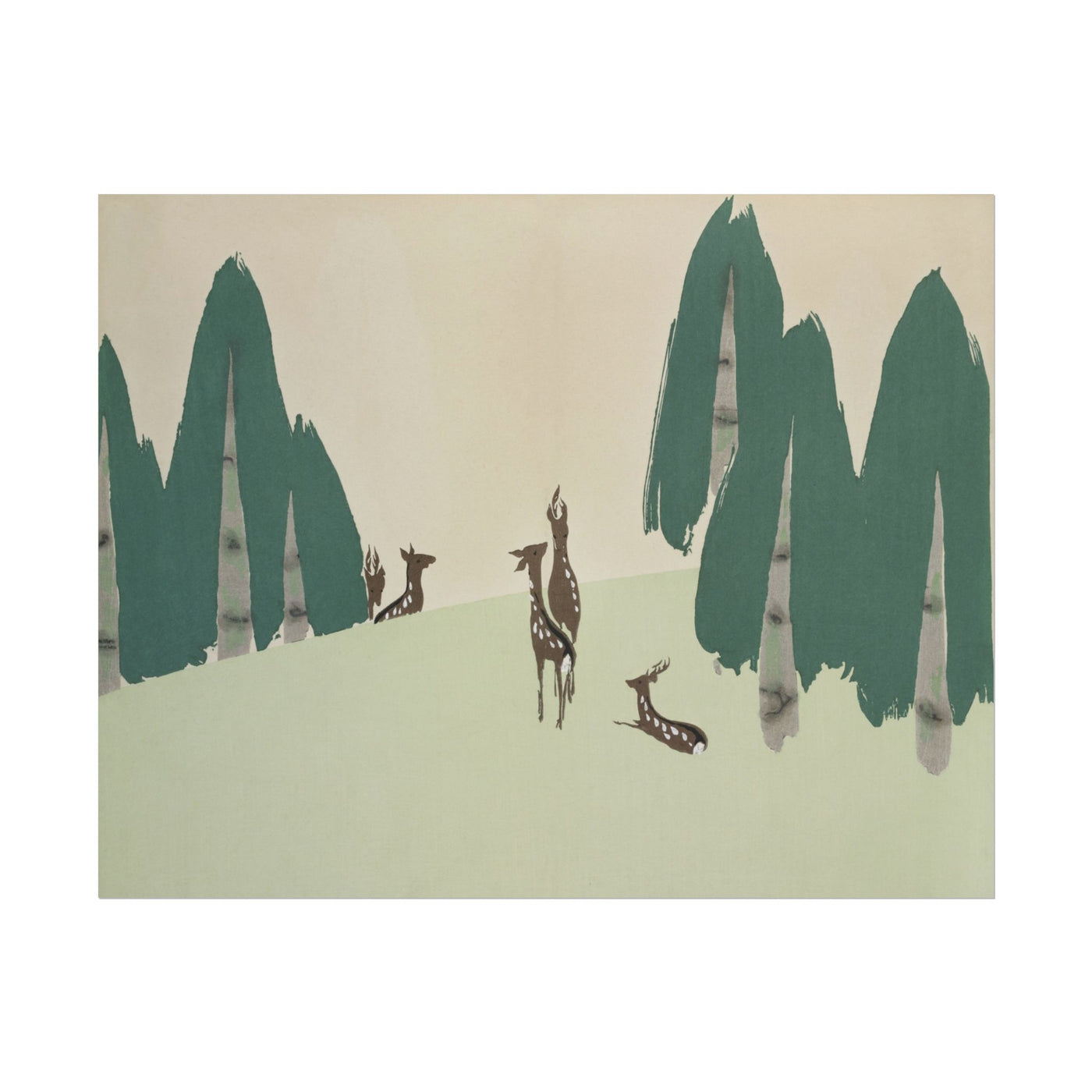 Deer from Momoyogusa - Flowers Of A Hundred Generations 14″×11″