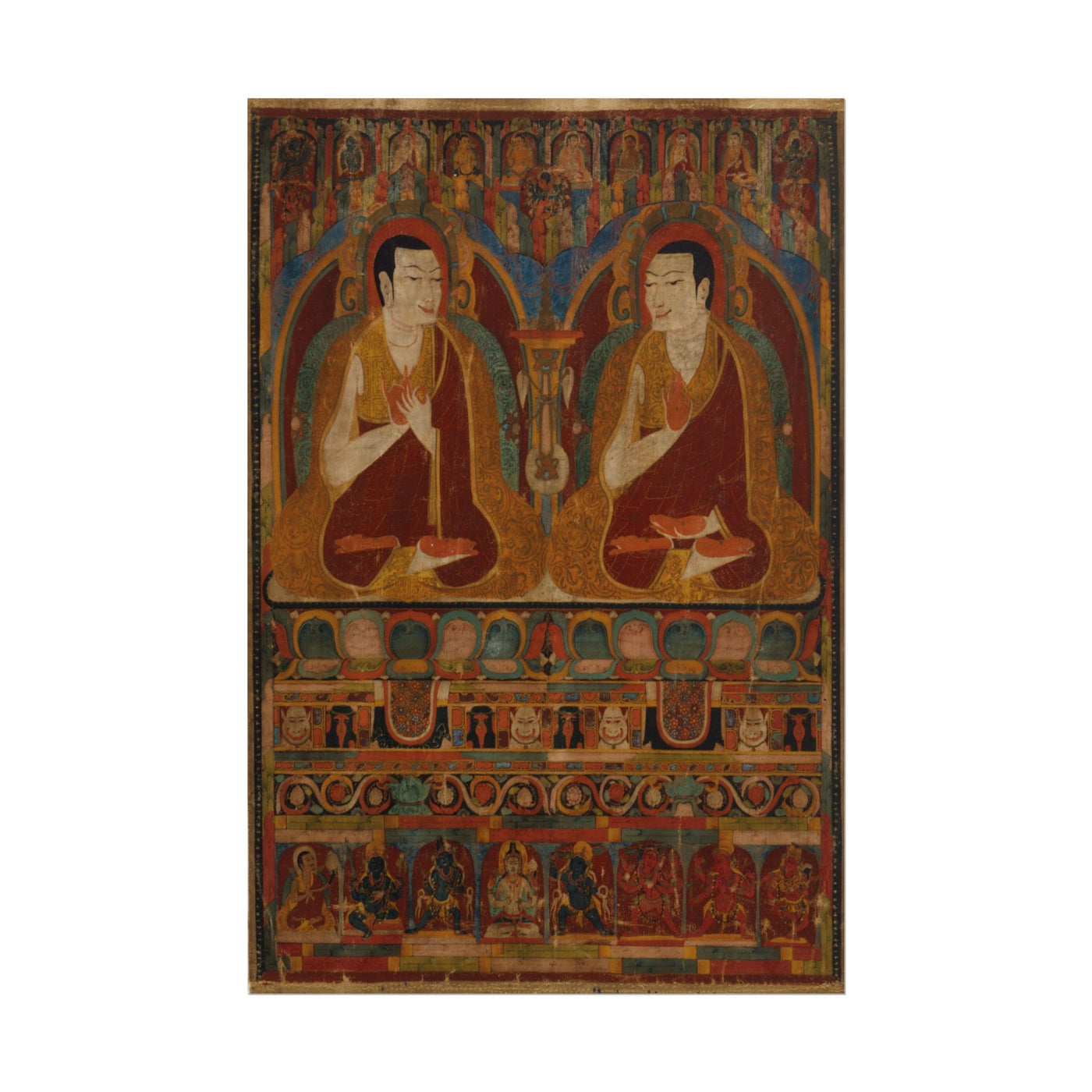 Portrait of Two Taklung Lamas 12″×18″