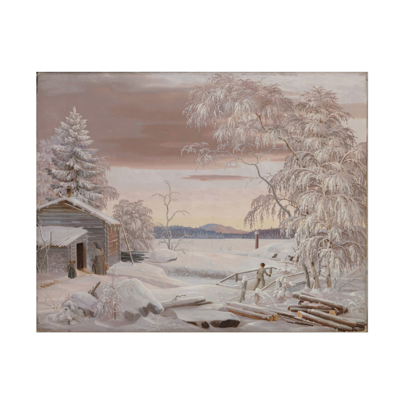 Winter Sunset in Savo Province 14″×11″