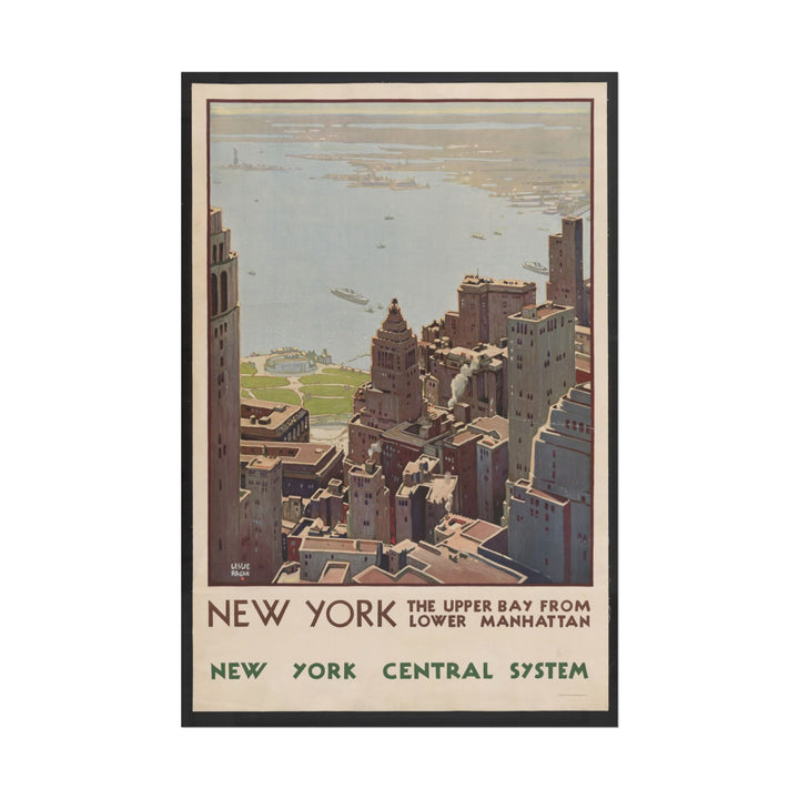 Vintage New York Travel poster by  Katsushika Hokusai - 12x18 inch print