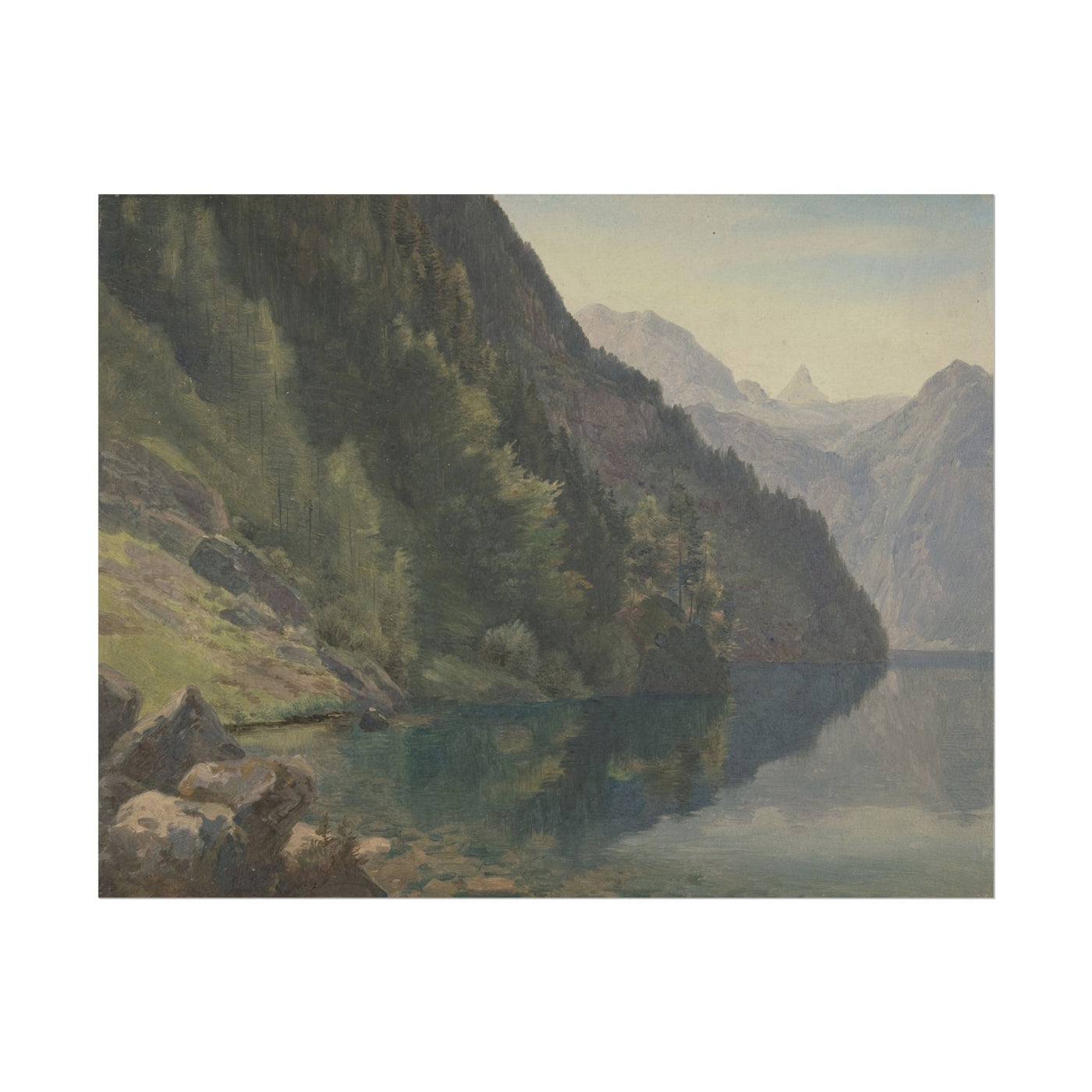 Wooded Shore at the King Lake 14″×11″