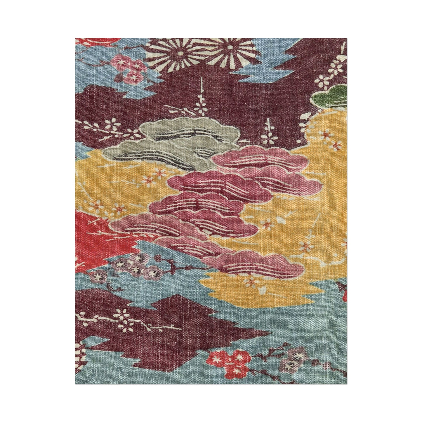 Pine, Plum and Chrysanthemum