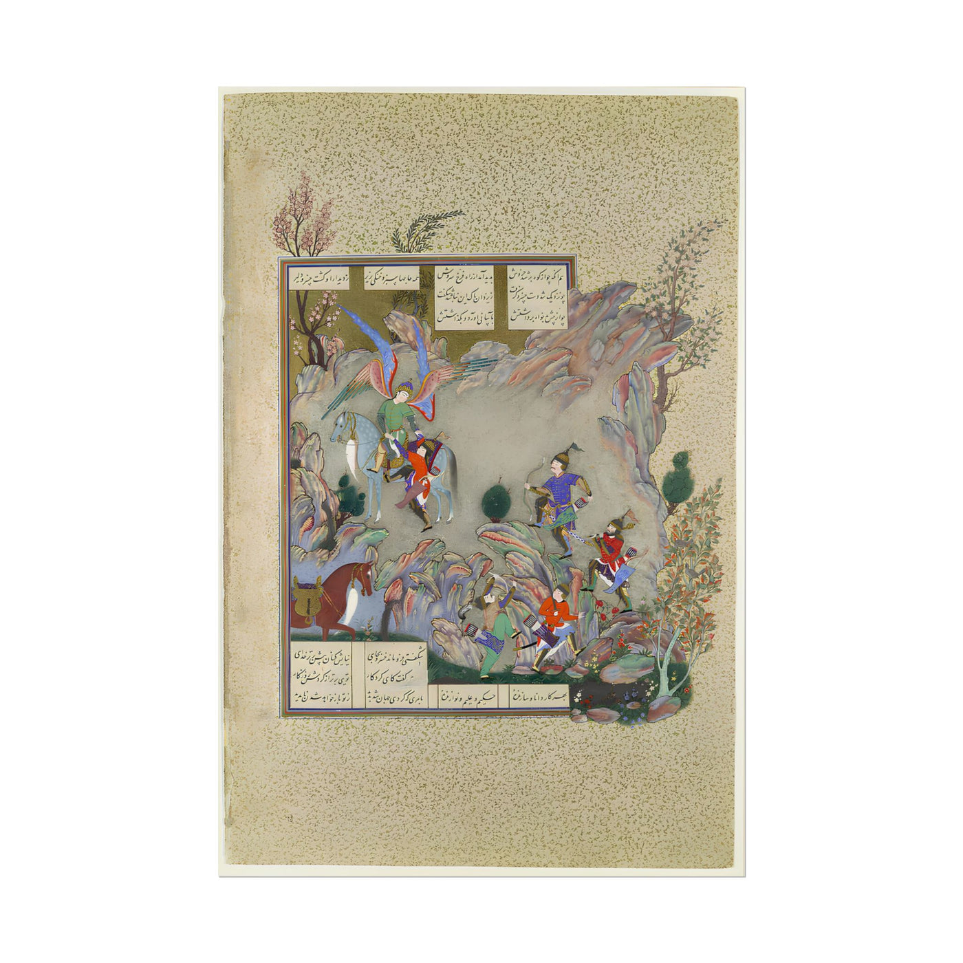The Angel Surush Rescues Khusrau Parviz 12″×18″
