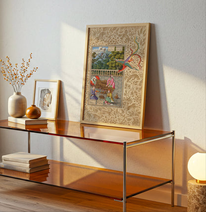 The Simurgh Arrives to Assist with the Birth of Rustam poster by Kawase Hasui & Watanabe Shozaburo - Neutral room decor with framed print