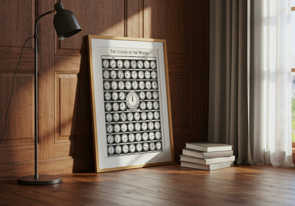 Vintage The Clocks of the World Print poster by Paul Poiret - Neutral room decor with framed print