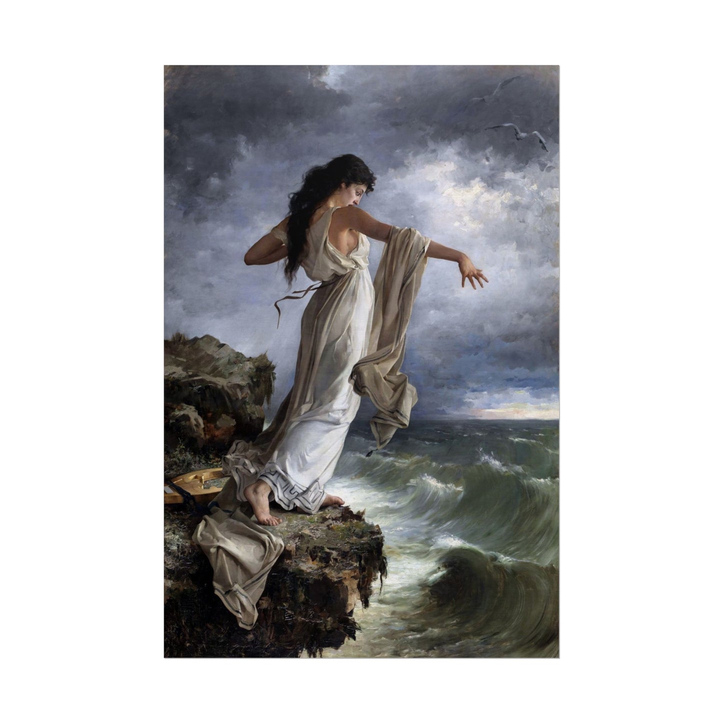 Death of Sappho poster by Miguel Carbonell Selva  - 20x30 inch poster print