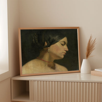 Elegant Profile Portrait Art Print