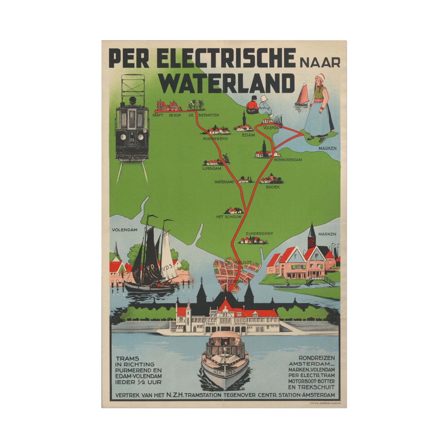 Waterland Tram Map Art