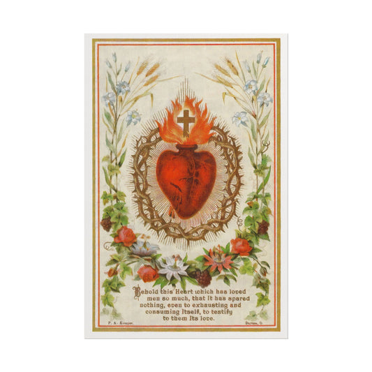 The Immaculate Heart of Mary poster by  Katsushika Hokusai - 12x18 inch print