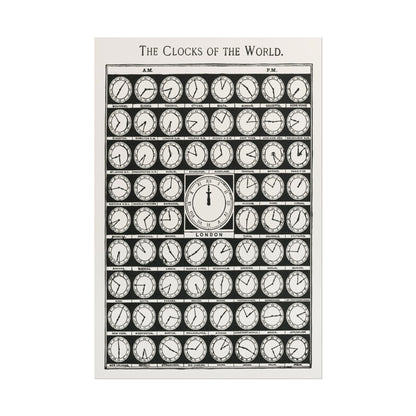 Vintage The Clocks of the World Print poster by Paul Poiret - 20x30 inch poster print