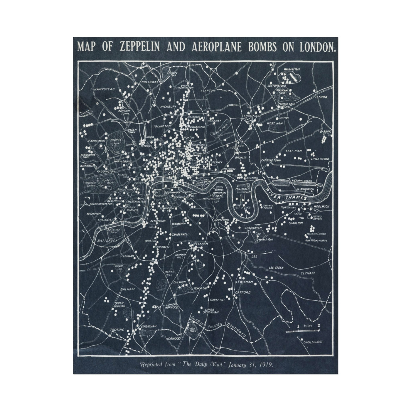Map of Zeppelin 11″×14″