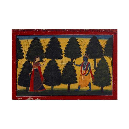 Radha Rejecting Krishna Art