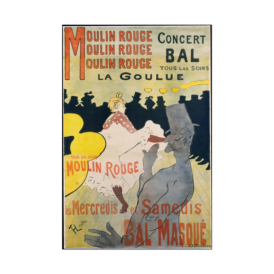 Moulin Rouge poster by Henri De Toulouse-Lautrec  - 12x18 inch print