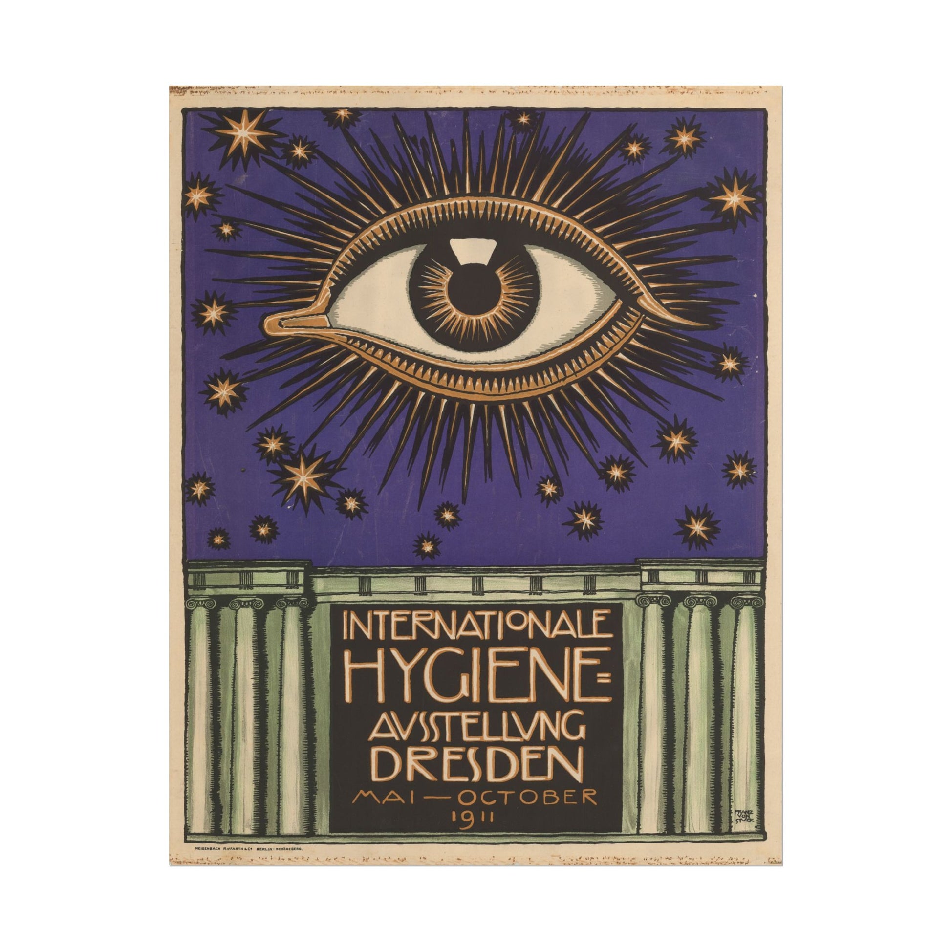 International Hygiene Exhibition Poster poster by Franz Von Stuck - 11x14 inch print