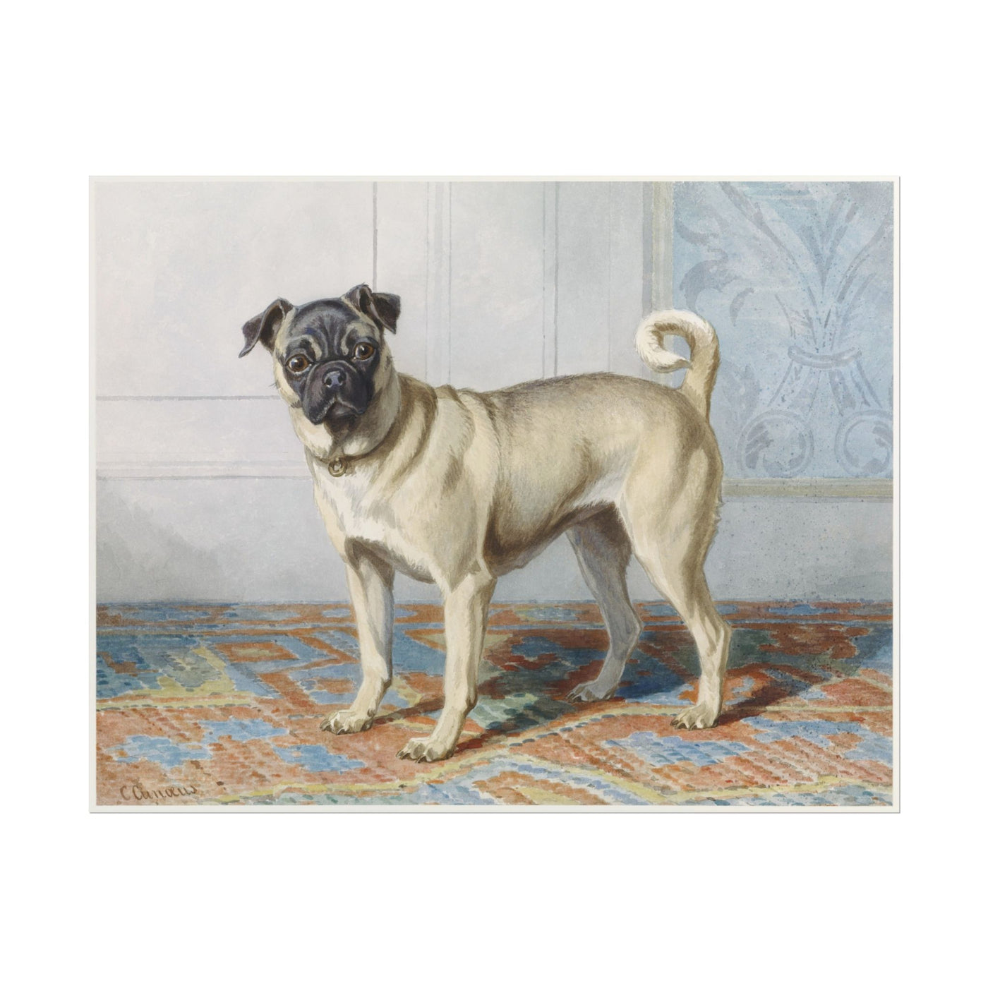 Portrait of Edwin Vom Rath's Pug 14″×11″