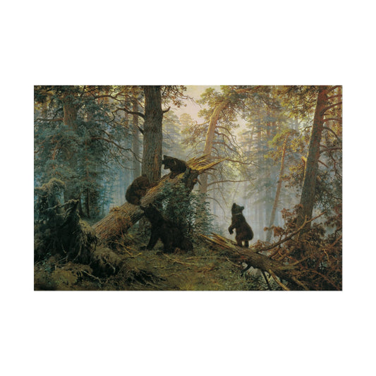 Morning in a Pine Forest poster by Ivan Shishkin  - 12x18 inch print