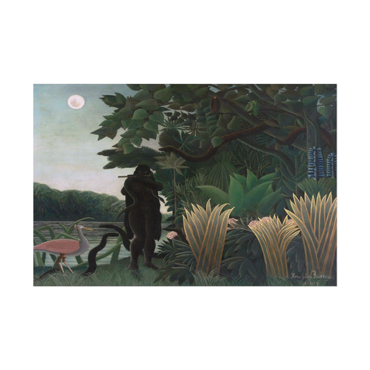 The Snake Charmer poster by Henri Rousseau  - 12x18 inch print