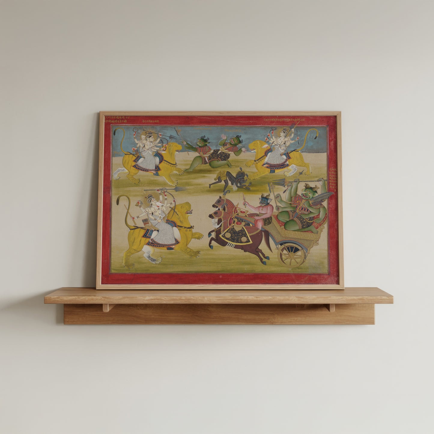 Durga Fighting Demons