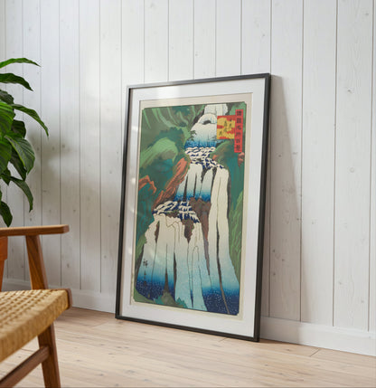 Misty Fall of Nikko poster by Utagawa Hiroshige - Neutral room decor with framed print