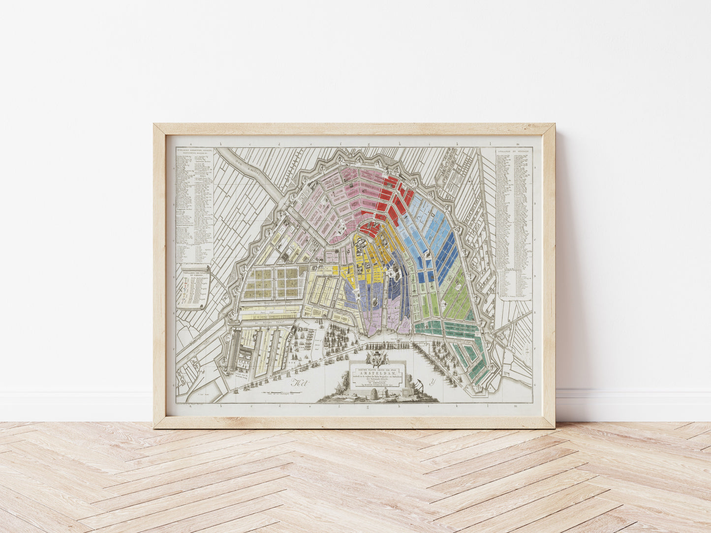 Map of Amsterdam with Division into Half Brigades