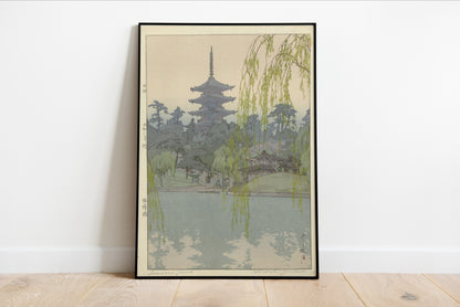 Serene Japanese Pagoda Art Print