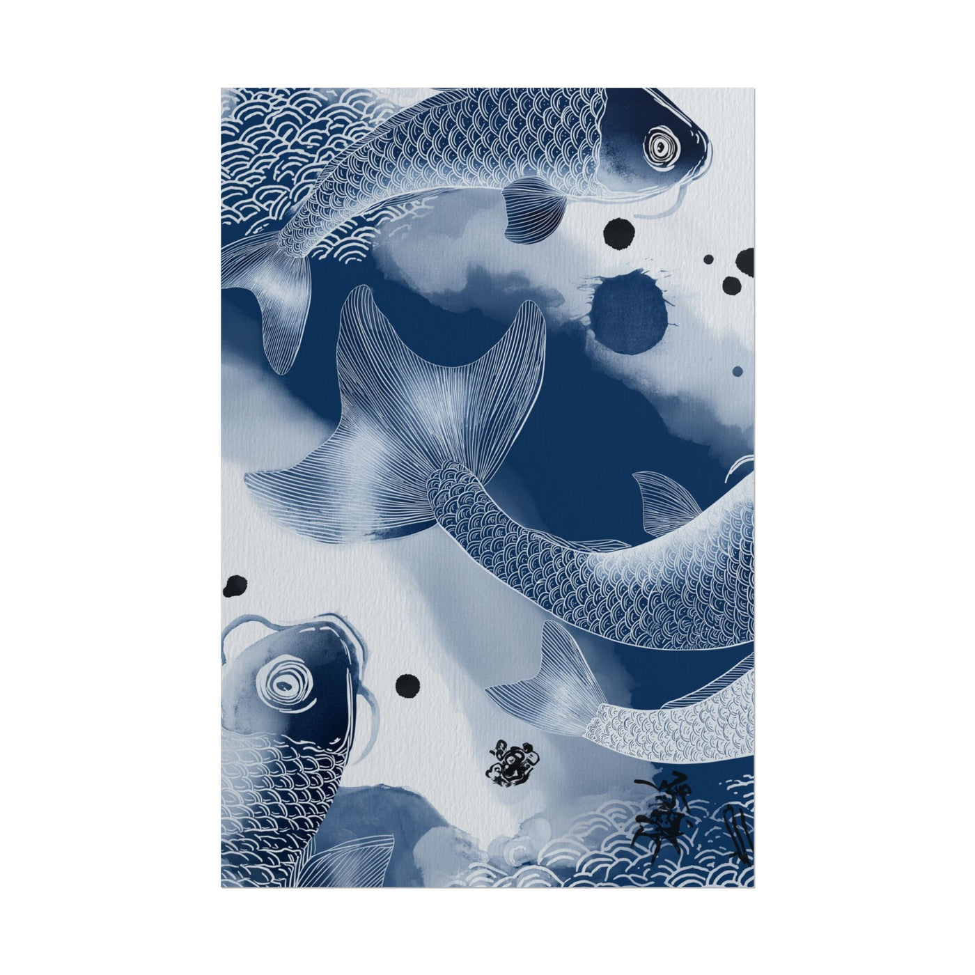 Blue Koi Fish 12″×18″