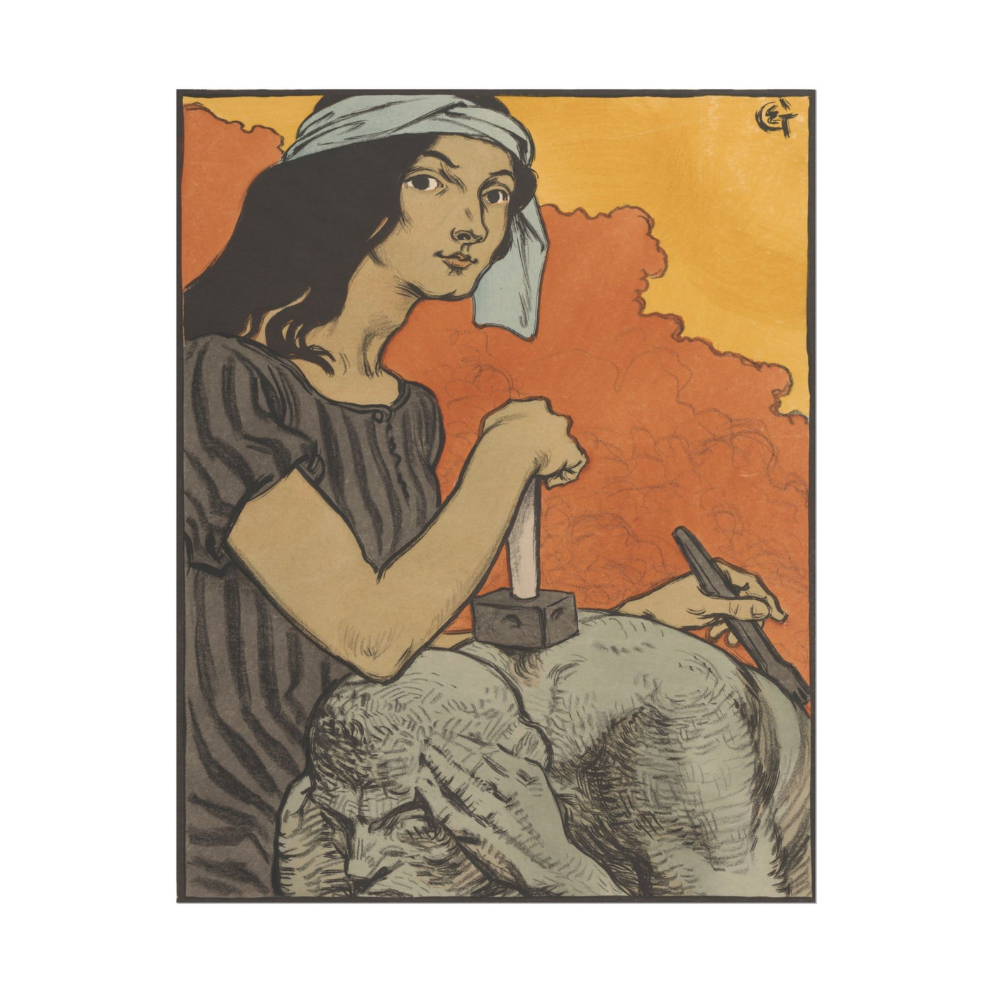 Art Nouveau Woman Portrait 11″×14″