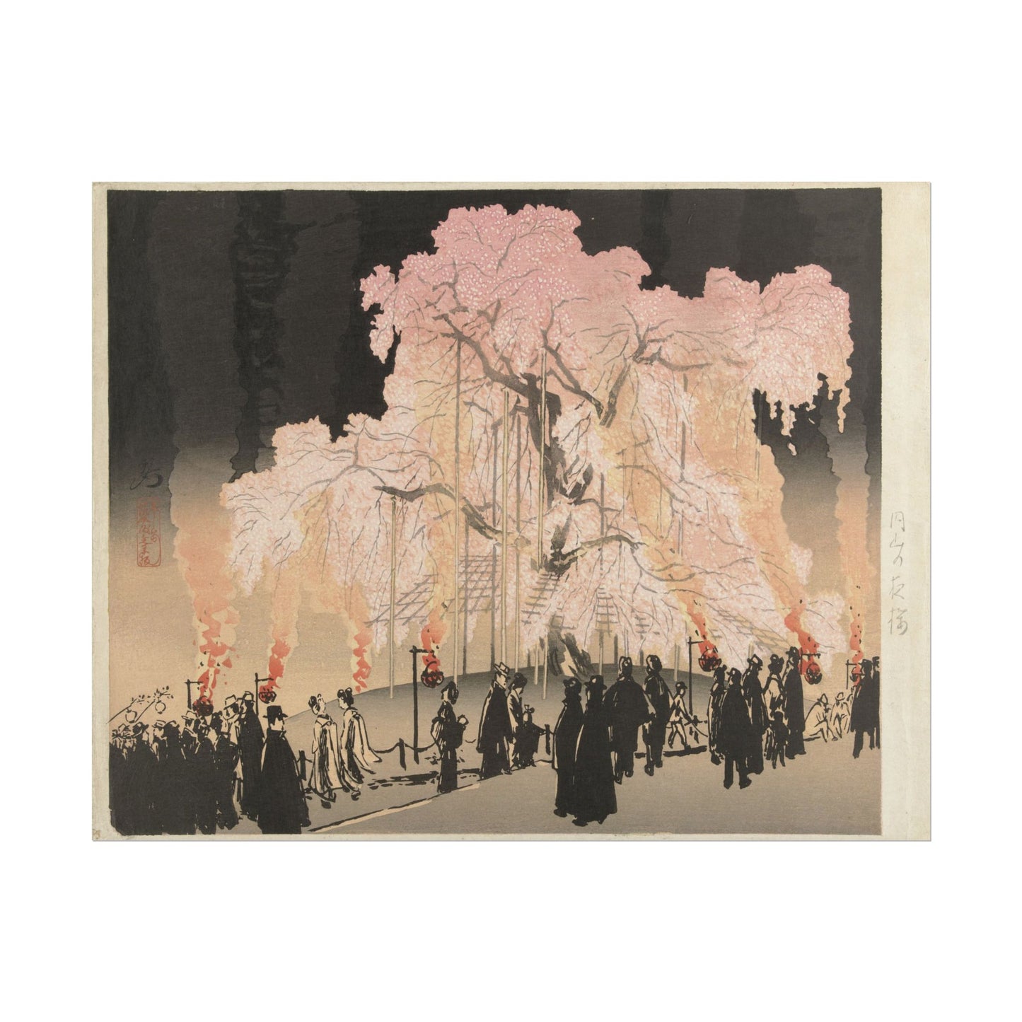 Evening Cherry Blossoms Print