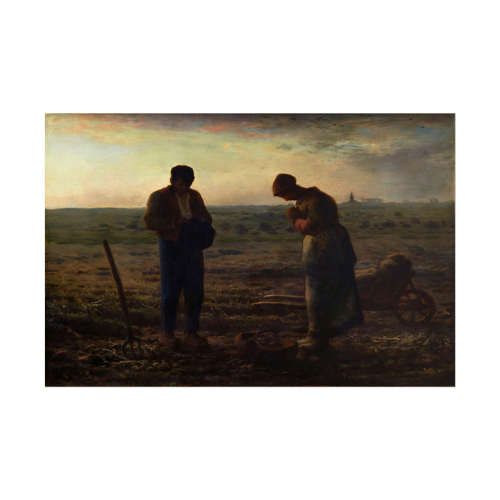 The Angelus poster by Jean Francois Millet  - 12x18 inch print