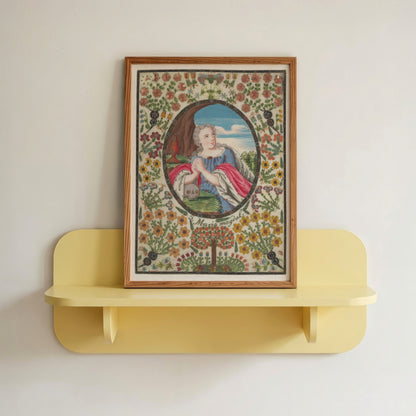 Mary Magdalene in Oval with Floral Border