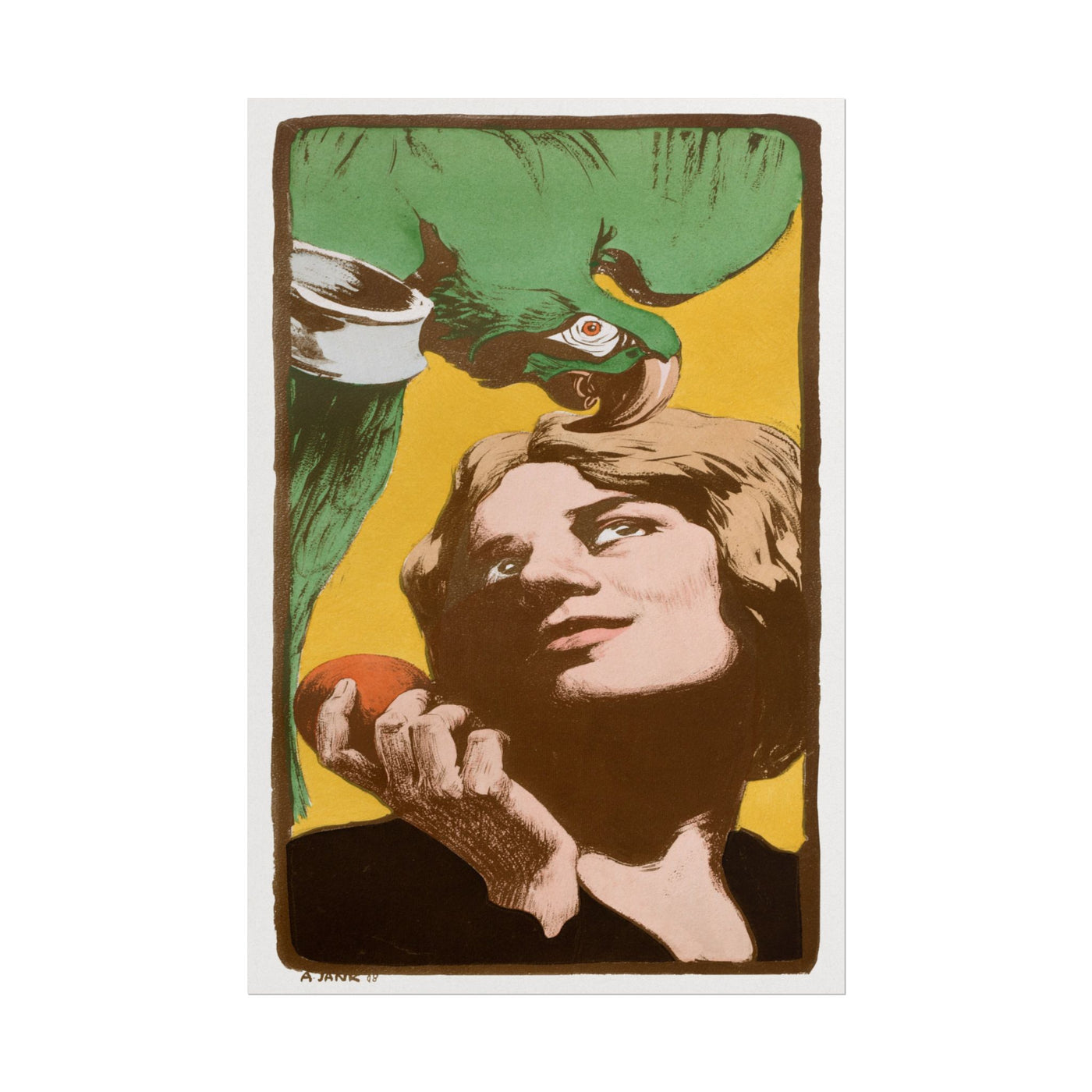 La Femme au Perroquet 12″×18″