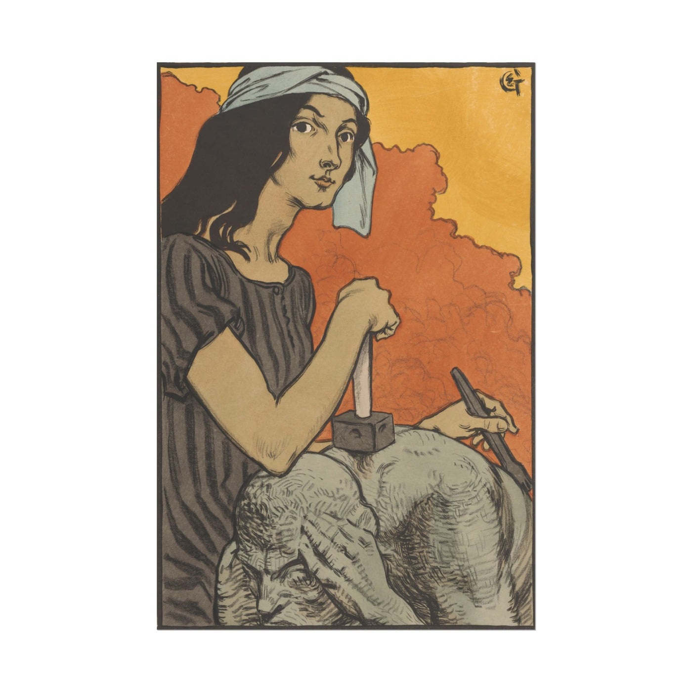Art Nouveau Woman Portrait 12″×18″
