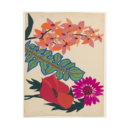 Embroidery of Leaves and Flowers poster by Paul Poiret - 11x14 inch print