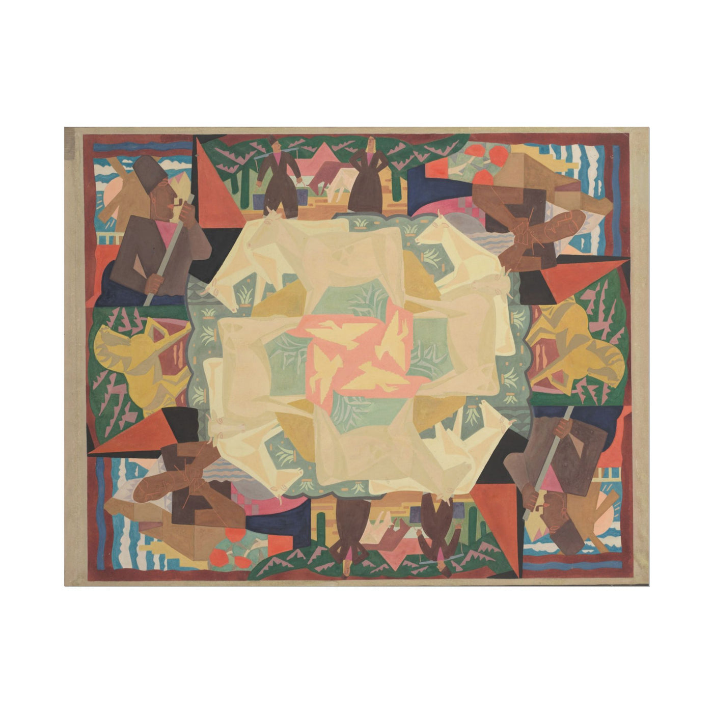 Dutch Tapestry Design "Holland" 14″×11″