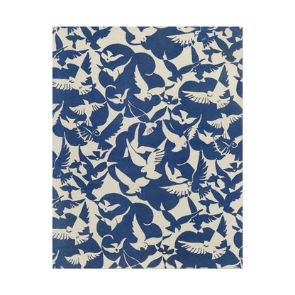 Pigeons in White and Blue poster by Owen Jones - 11x14 inch print