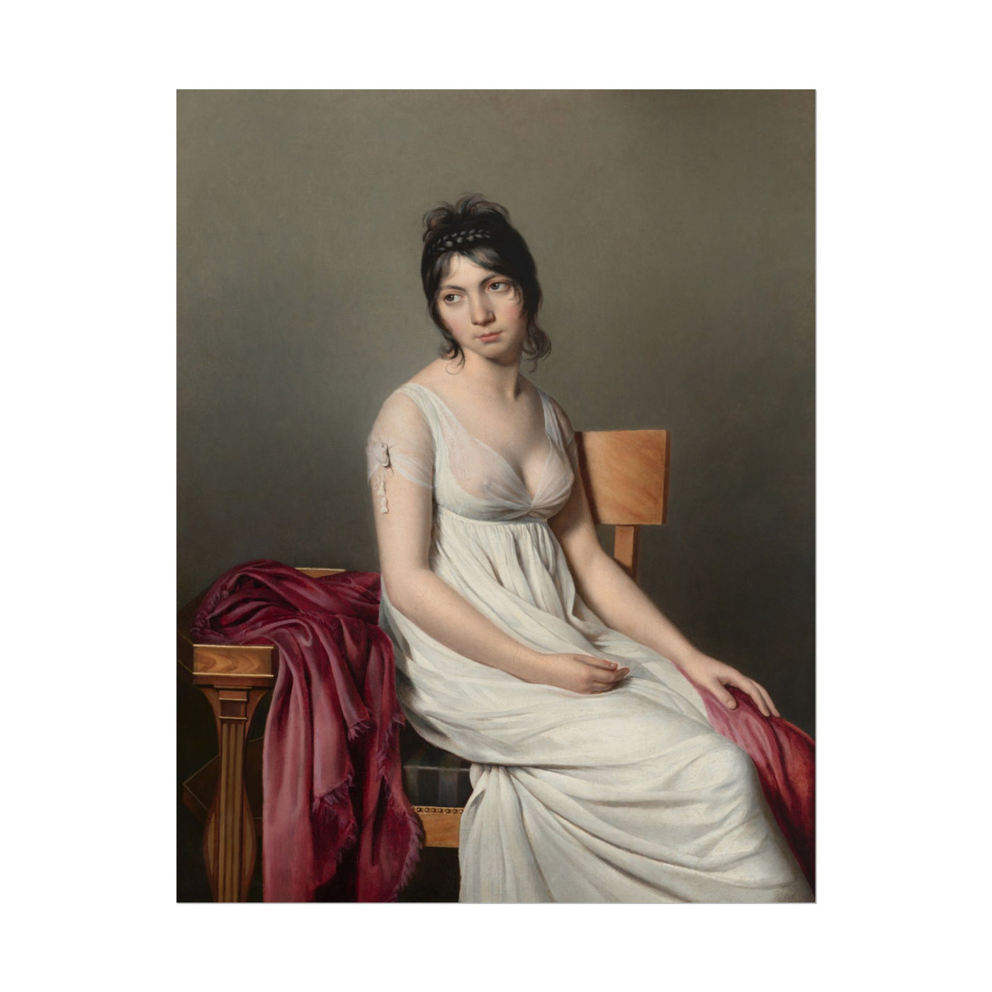 Portrait of a Young Woman in White 11″×14″