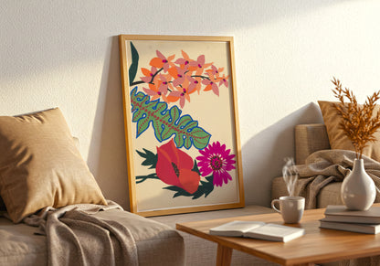 Embroidery of Leaves and Flowers poster by Paul Poiret - Neutral room decor with framed print
