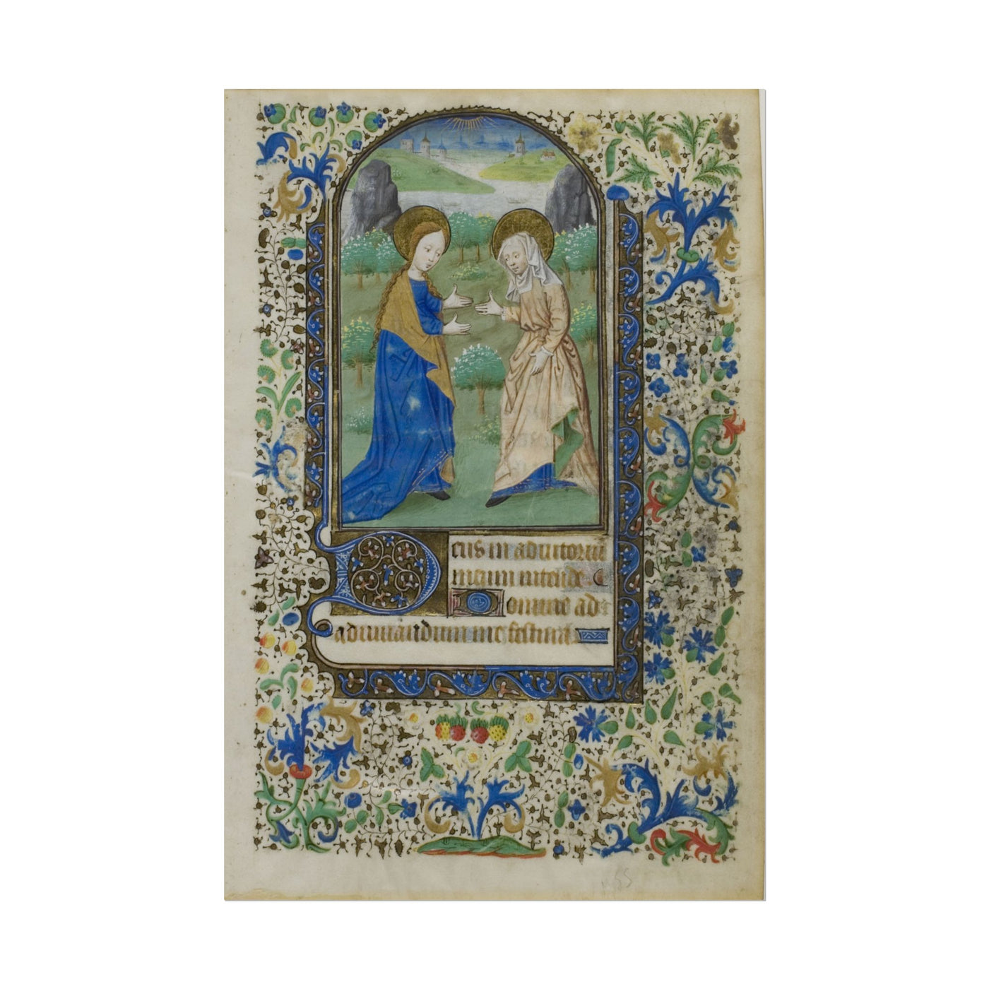 The Visitation from a Book of Hours 12″×18″
