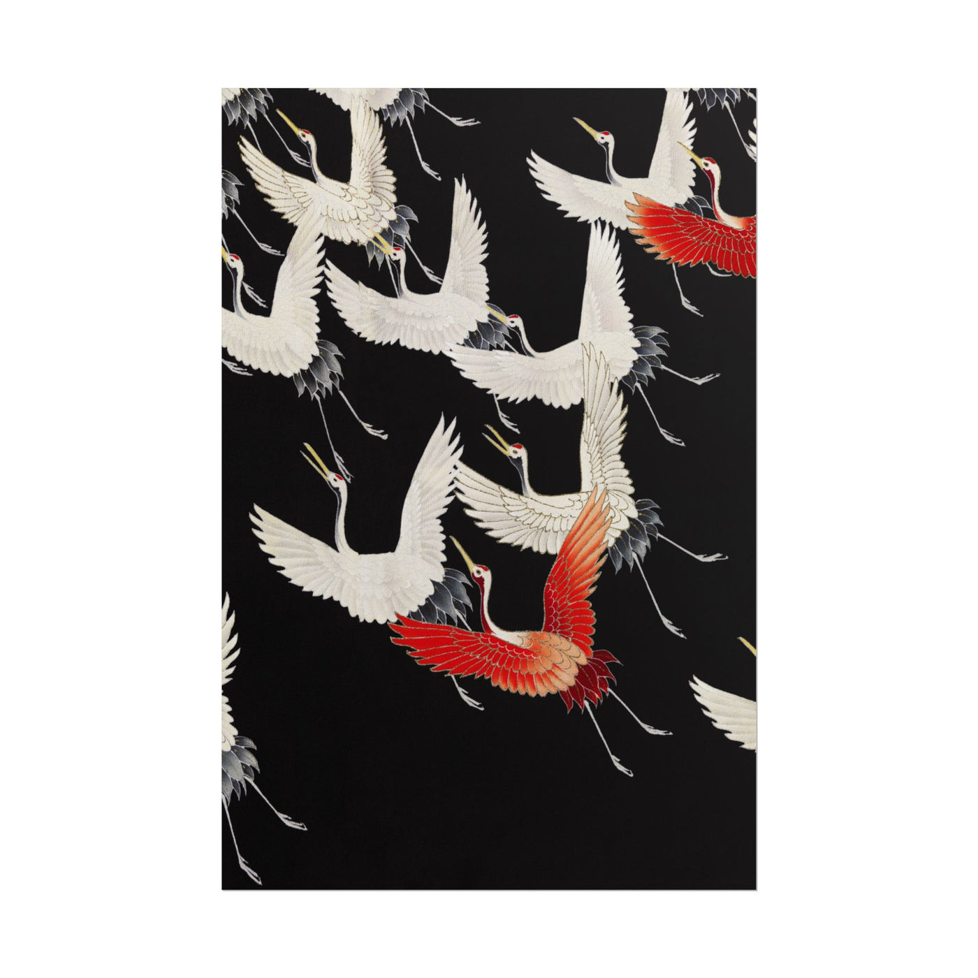 Furisode with a Myriad of Flying Crane 12″×18″