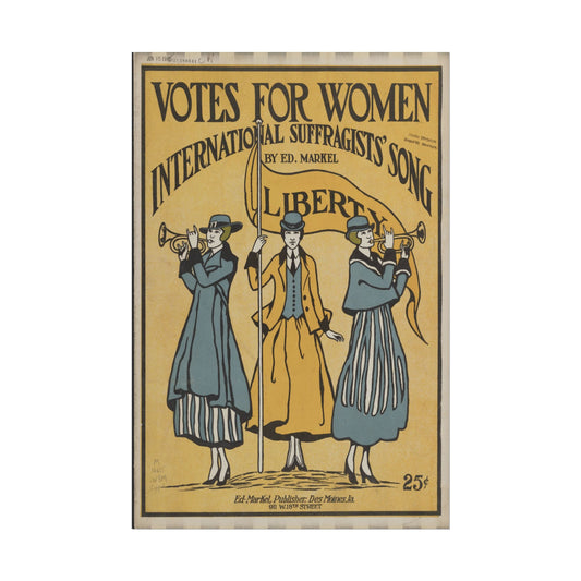 Votes for Women poster by Alphonse Mucha  - 12x18 inch print