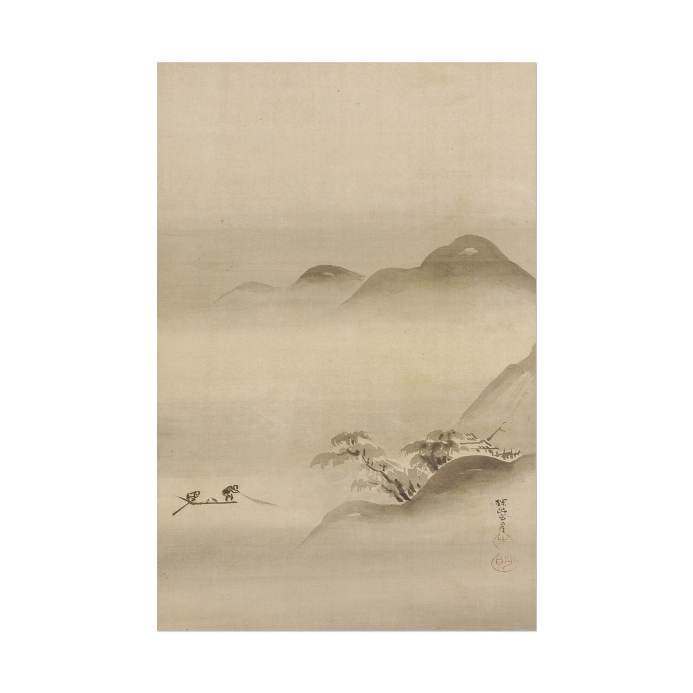 Eight Views of the Xiao and Xiang River Valleys 12″×18″