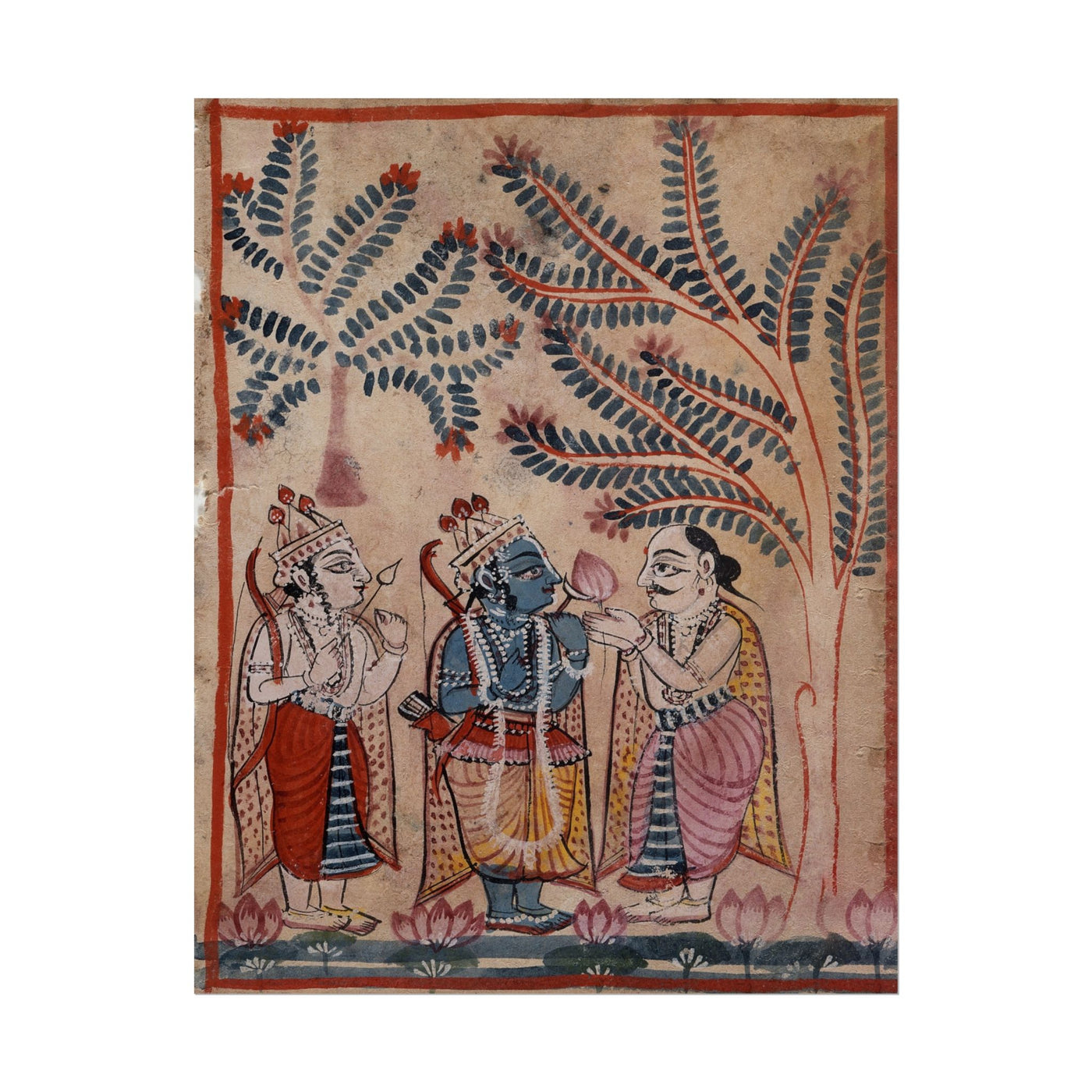 A Man Greets Rama and Lakshmana 11″×14″