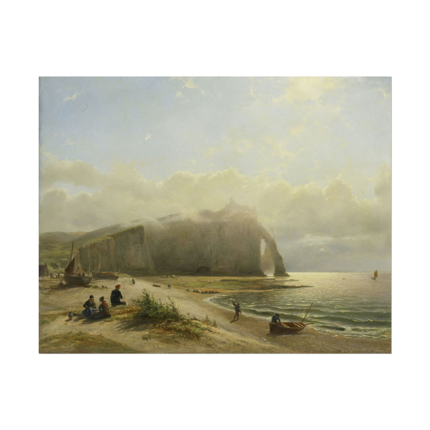 Serene Beach Landscape Art Print 14″×11″