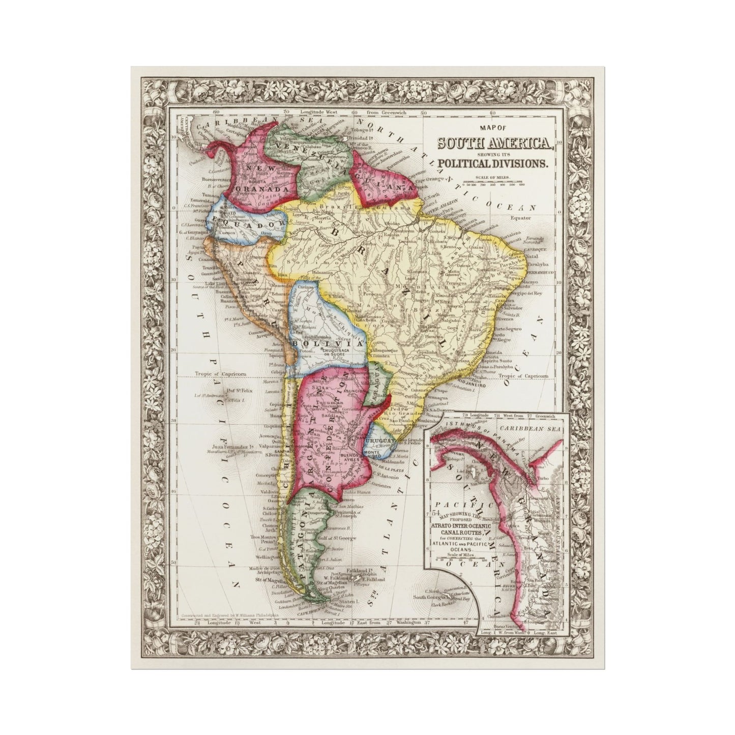 Map of South America